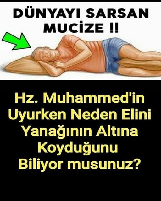 Hz. Muhammed’in Uyurken neden Elini..