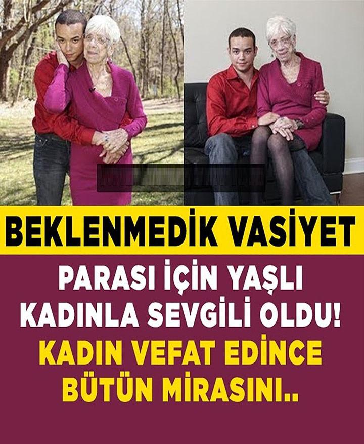 Parası için yaşlı kadınla sevgili oldu..